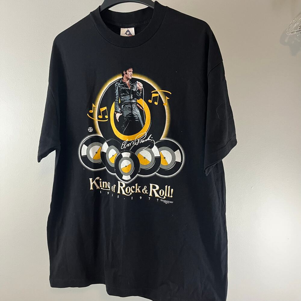 ELVIS PRESLEY KING OF ROCK & ROLL 1935-1977 T-SHIRT Alstyle 2000 XL